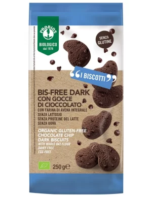Biscotti bisfree dark con gocce di cioccolato 250g